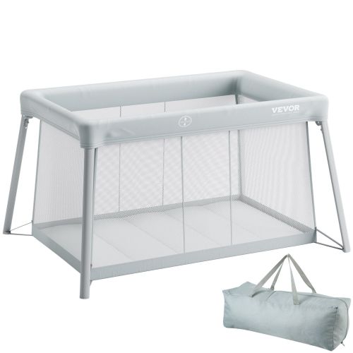 VEVOR Baby Travel Crib and Play Yard Folding Baby Playpen with Soft Mattress Pad