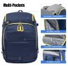 50L Blue Travel Ski Backpack for ski helmets, goggles, gloves